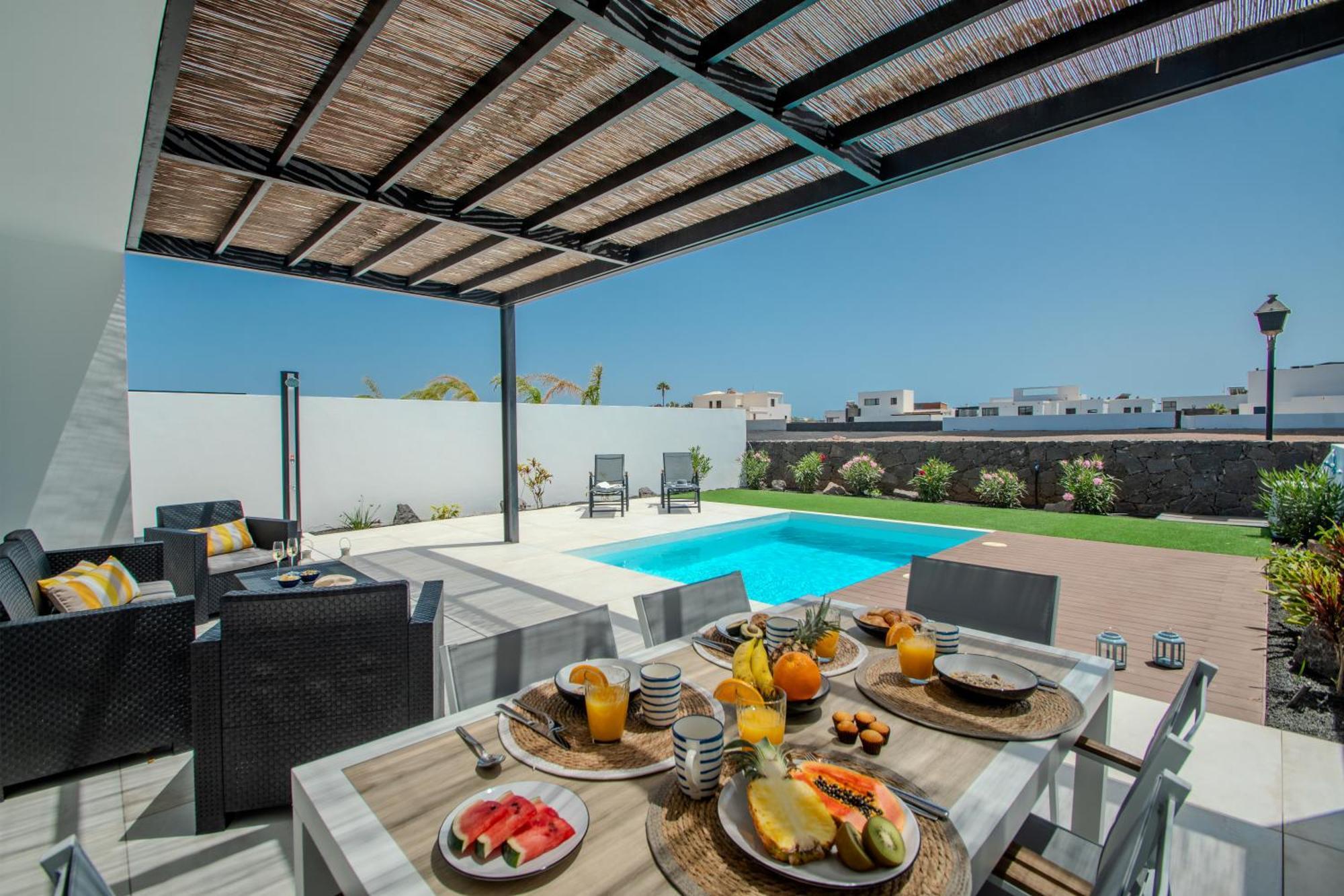 Serena Villa 38 - Heated Pool, Sea Views, Ac, High Speed Internet Playa Blanca  Exterior foto
